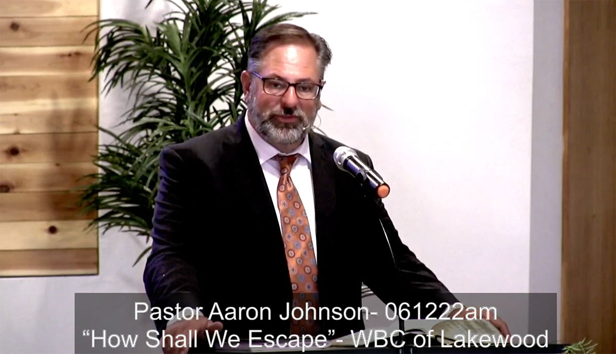 Pastor Aaron Johnson. "How Can We Escape?"