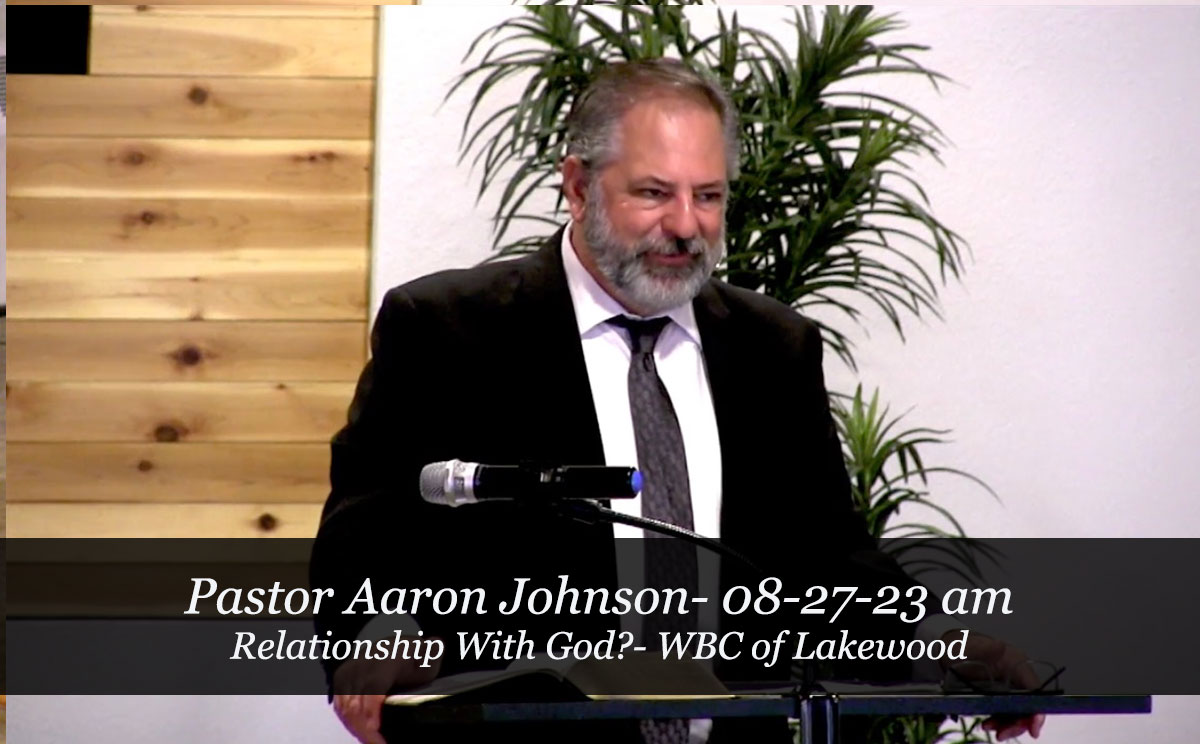 "Have a Relationship with God" Pastor Aaron Johnson