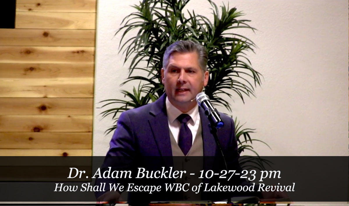 "How Shall We Escape"- Dr. Adam Buckler