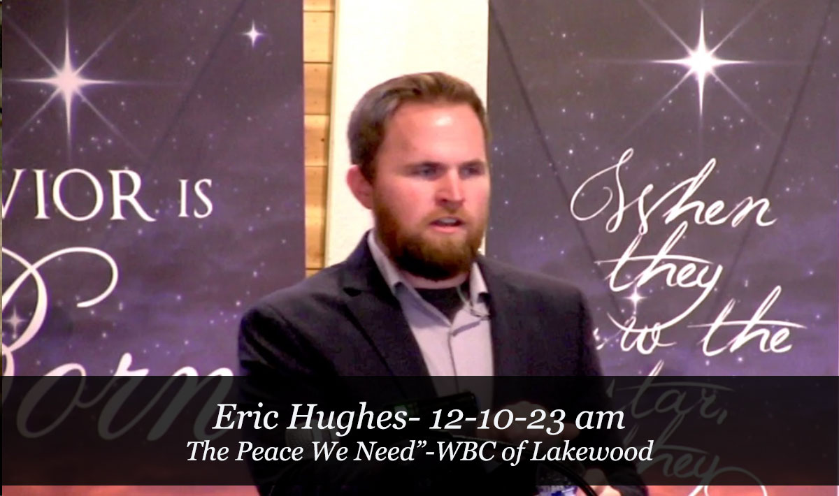 Eric Hughes- 121023am"The Peace We Need"