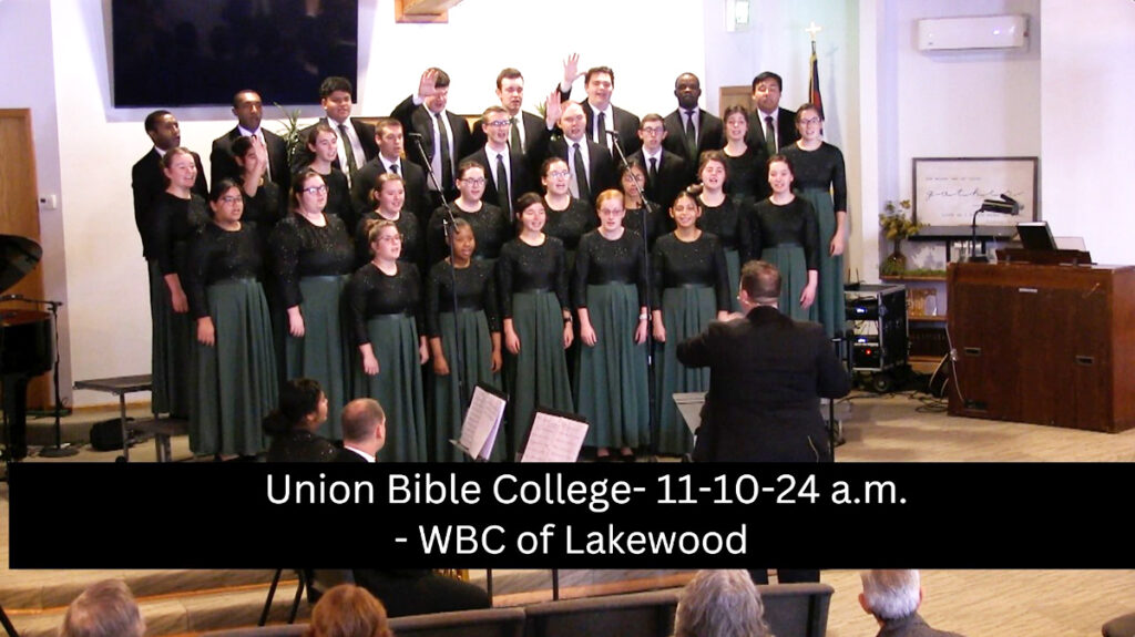 Union Bible College Choir at WBC Lakewood, Colorado