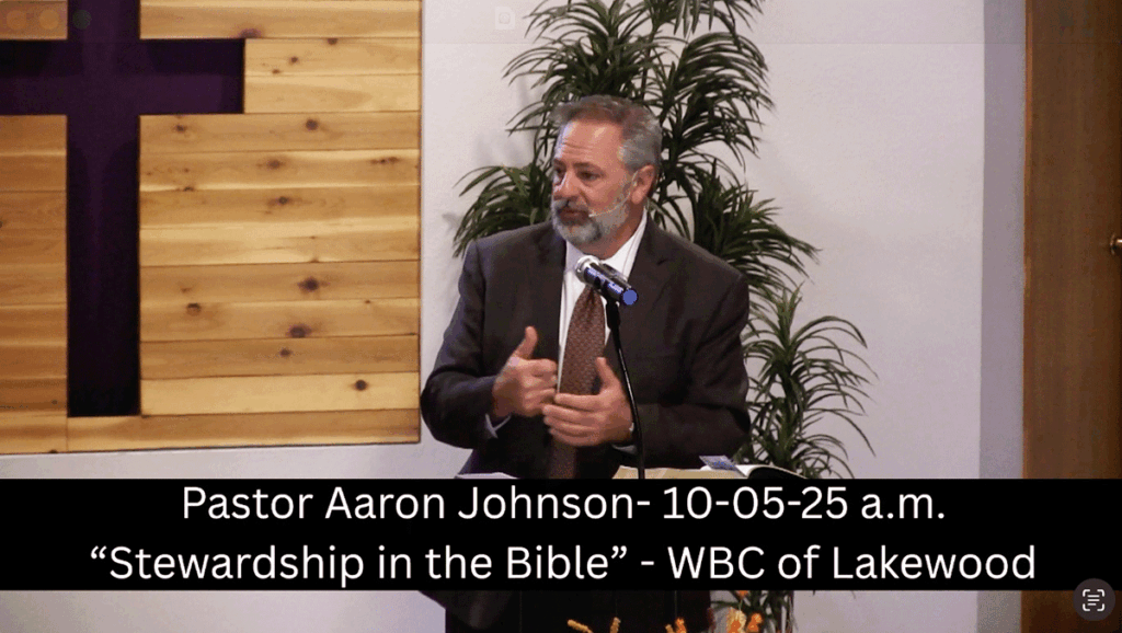Rev. Aaron Johnson 10-05-25 a.m.Biblical Stewardship Part 2
