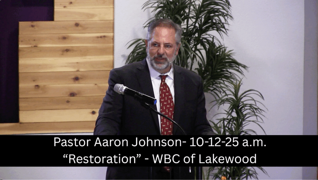 Pastor Aaron Johnson- 10-12-25 a.m.Restoration
