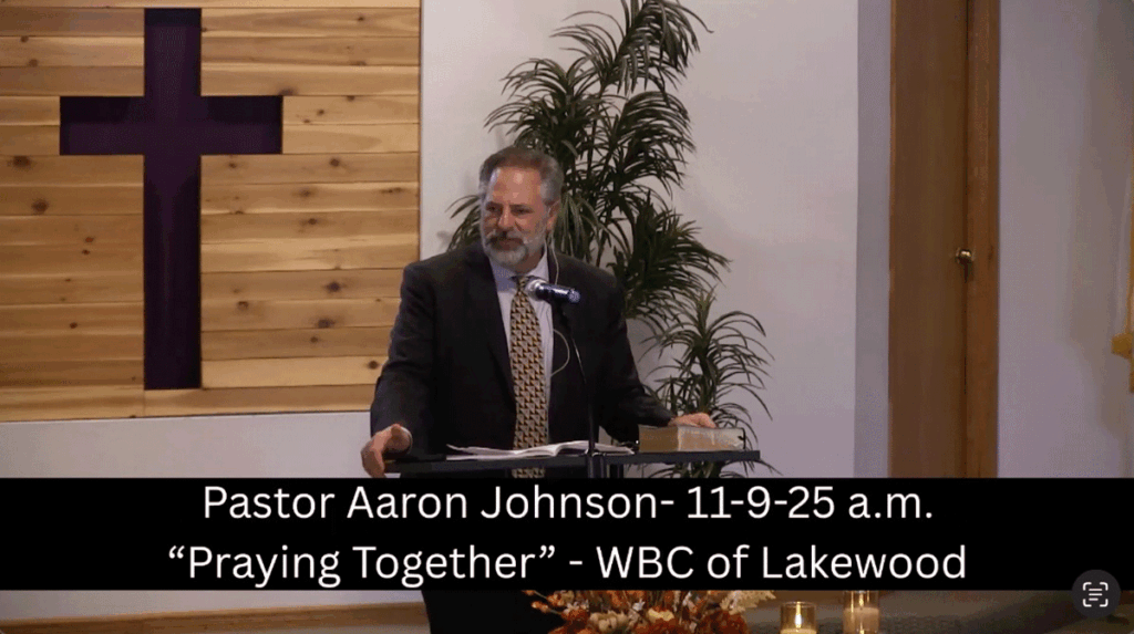 Pastor Aarorn Johnson- 11-09-25 a.m.Praying Together- Community Prayer 
