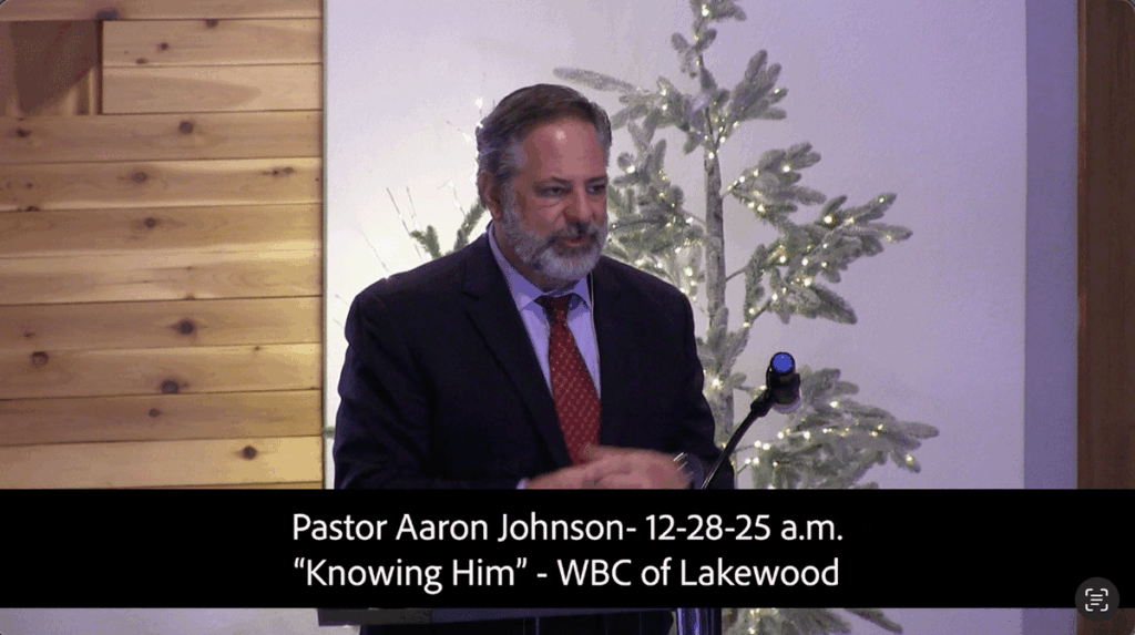 Pastor Aaron Johnson- 12-28-25 a.mknowing Him