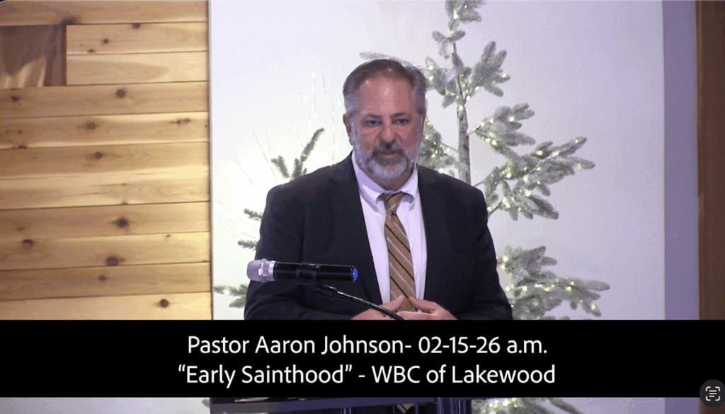 Pastor Aaron Johnson- 02-15-26 a.m. Early Sainthood
