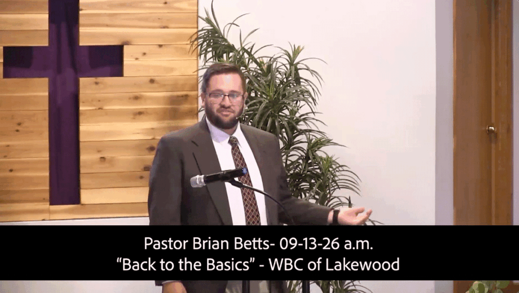 Pastor Brian Betts- 09-13-26amBack to the Basics 